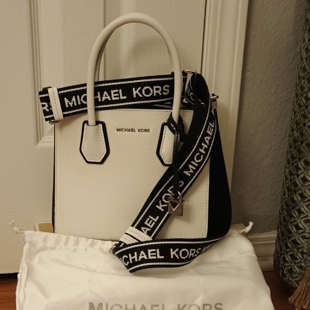 Michael Kors Black and White Satchel